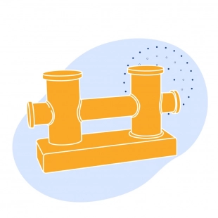 Кнехт крестовой сварной 178 мм ГОСТ 11265-73
