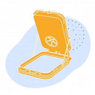 Крышка судовых люков 600х450 мм ГОСТ 25309-94