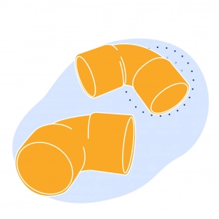 Отвод медный под прессовку 90° 40 мм Cu-DHP ГОСТ Р 52948-2008