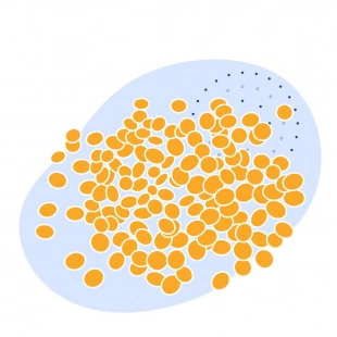 Полистирол гранулы яркие голубовато-зеленые ПСС