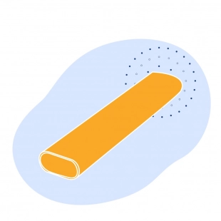 Труба стальная плоскоовальная 45х16х1 мм ст35 ГОСТ 8644-68