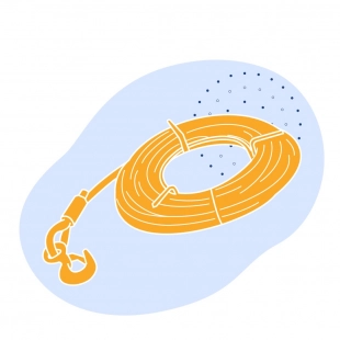 Канат крановый 9.5 мм 6х25 (1+6;6+12)+7х7 (1+6) ГОСТ 7667-80