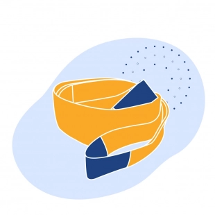 Строп двухпетлевой текстильный синий 8 т 10 м