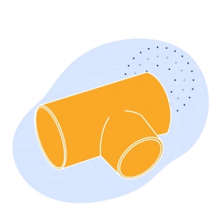 Тройник полипропиленовый переходной Ду 32x25 мм