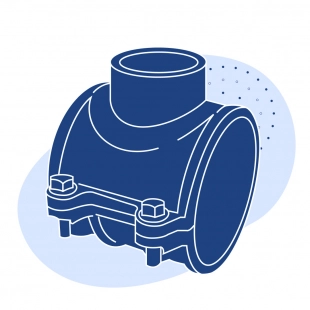 Седелка чугунная Ду 150 мм ГОСТ 5525-89