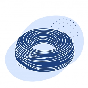 Гибкий кабель 1x0.5 мм2 ПуГВнг(А)-LS