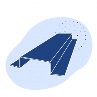 Корытный профиль стальной 40х40х30х2.5 мм 08пс ГОСТ 8283-93
