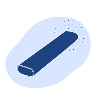 Труба стальная плоскоовальная 45х16х1 мм ст35 ГОСТ 8644-68