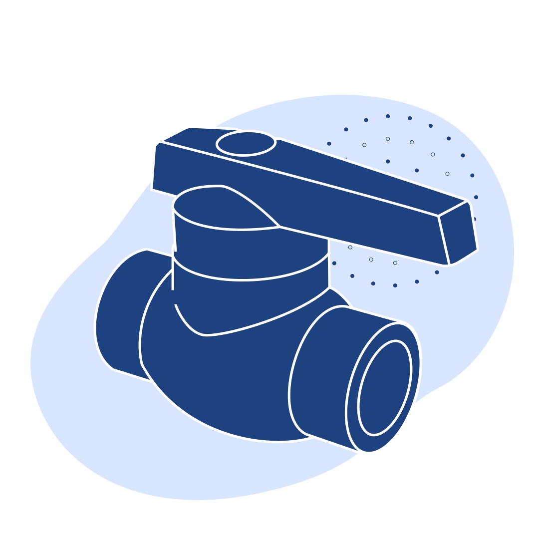 Кран полипропиленовый шаровый Ду 50 мм