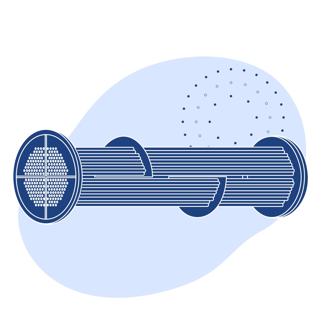 Трубная система подогревателя пароводяного 232 шт 3000 мм 5.57 Гкал/час 111 т/час 32 м2